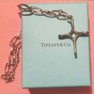 Tiffany & Co Infinity Cross Elsa Peretti RARE Sterling Silver w Box
